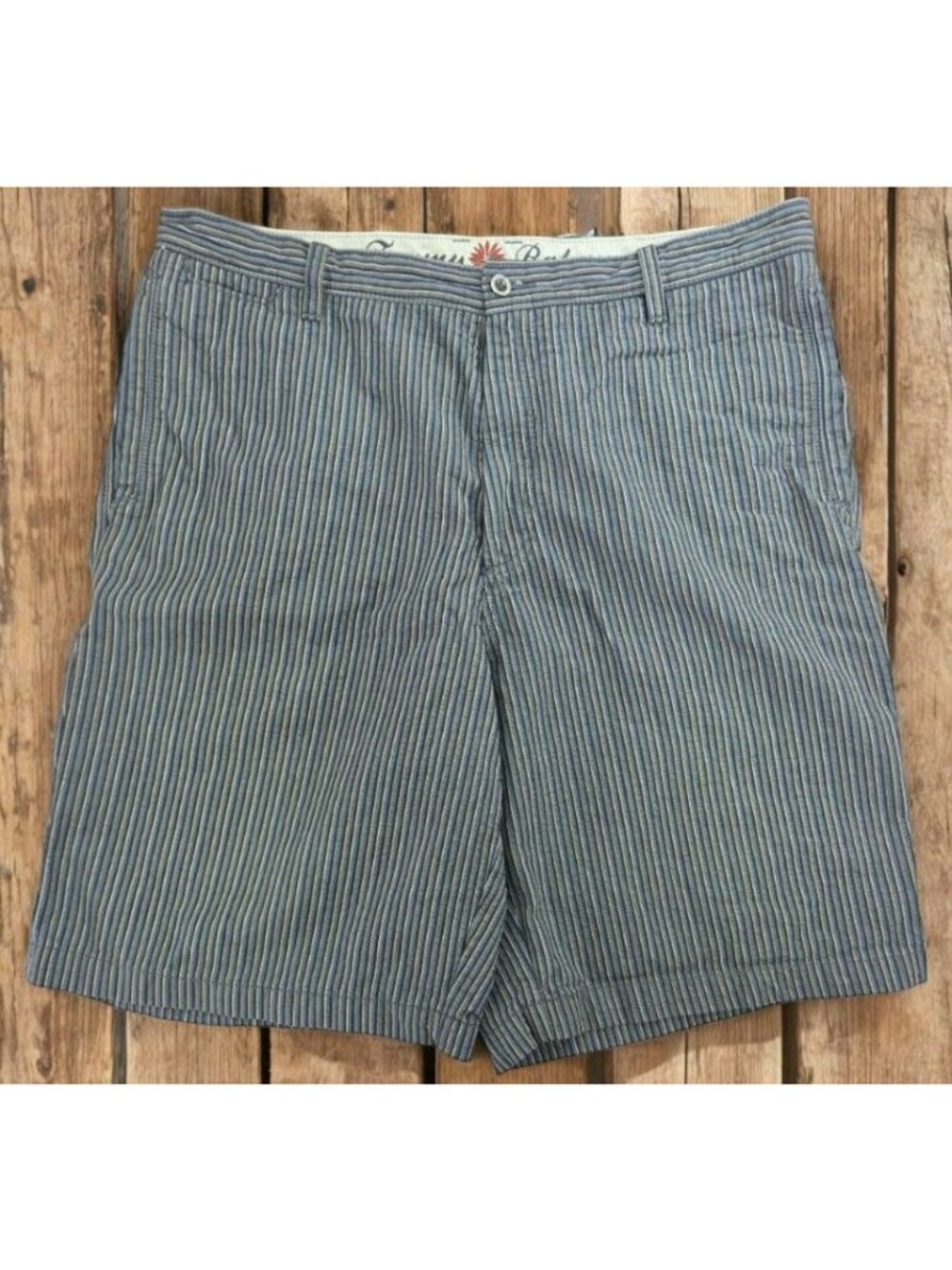 Tommy Bahama Mens Gray Striped Shorts 35
